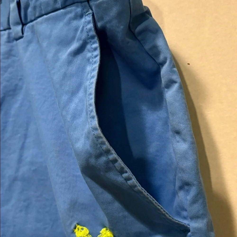 Vineyard Vines - Men's Breaker Short. Embroidered Fish Skeleton.  Blue. Size 42
